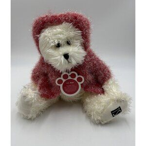 2001 Trade Secrets Retired I.C. White Bear Christmas Red Sparkle Jacket Holiday